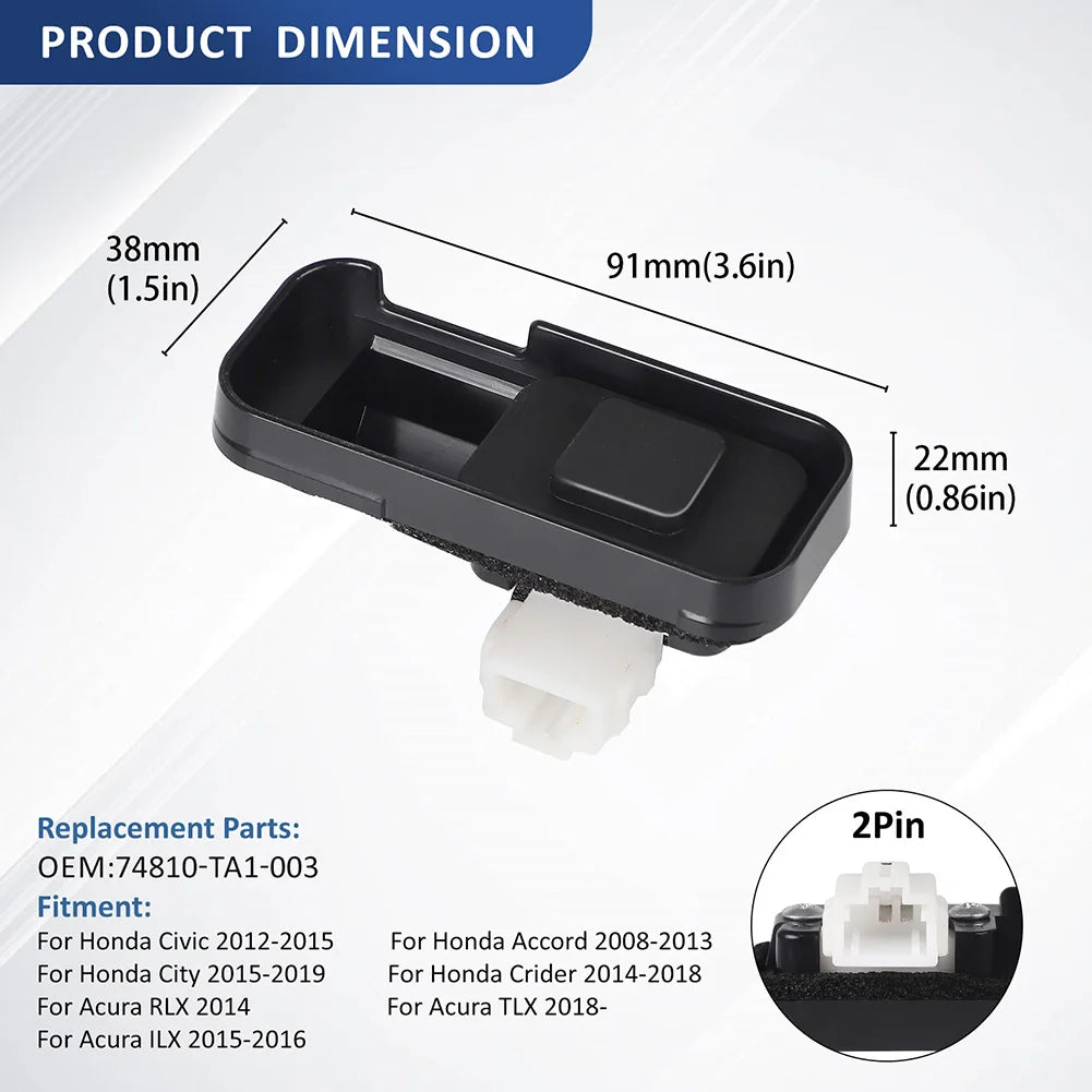 Tailgate Handle Switch 74810TA1003 Rear Trunk Replacement Part for Honda Civic Accord City ForCrider RLX TLX Models Oasis Select
