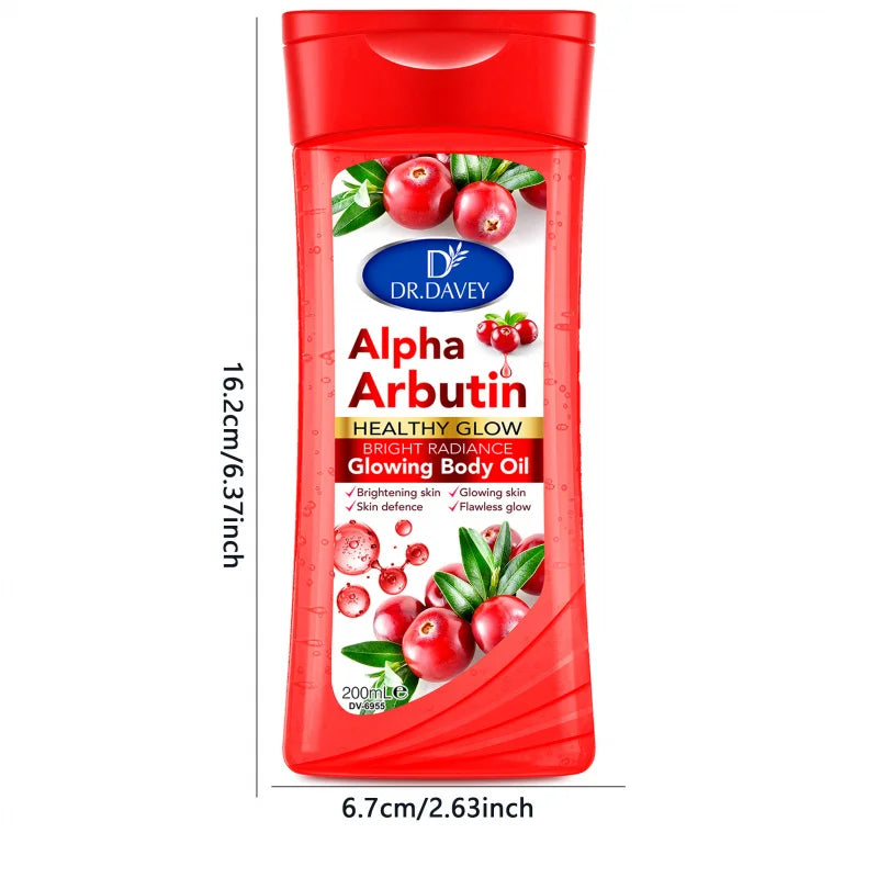 DR.DAVEY Alpha Arbutin Body Oil 200ml – Brightening Moisturizer