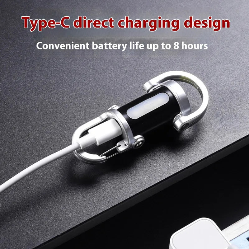 Emergency Keychain Light Rechargeable Keychain Flashlights 800 Lumens EDC COB Work Light 7 Modes for Walking Searching Hiking Oasis Select