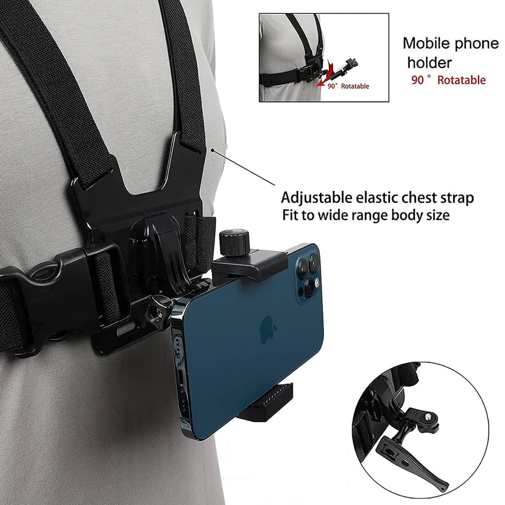 Chest Strap 360° Phone Mount for GoPro & Action Cameras