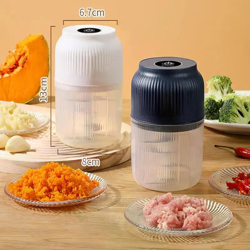 Portable Electric Garlic Masher Mini Food Processor Vegetable Chopper Meat Grinder for Kitchen Use Oasis Select