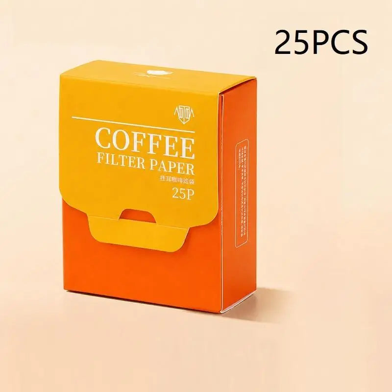 Disposable Hanging Ear Coffee Filters Food Grade Biodegradable 25/50 Pcs Portable for Home Office Travel Camping Oasis Select 25PCS