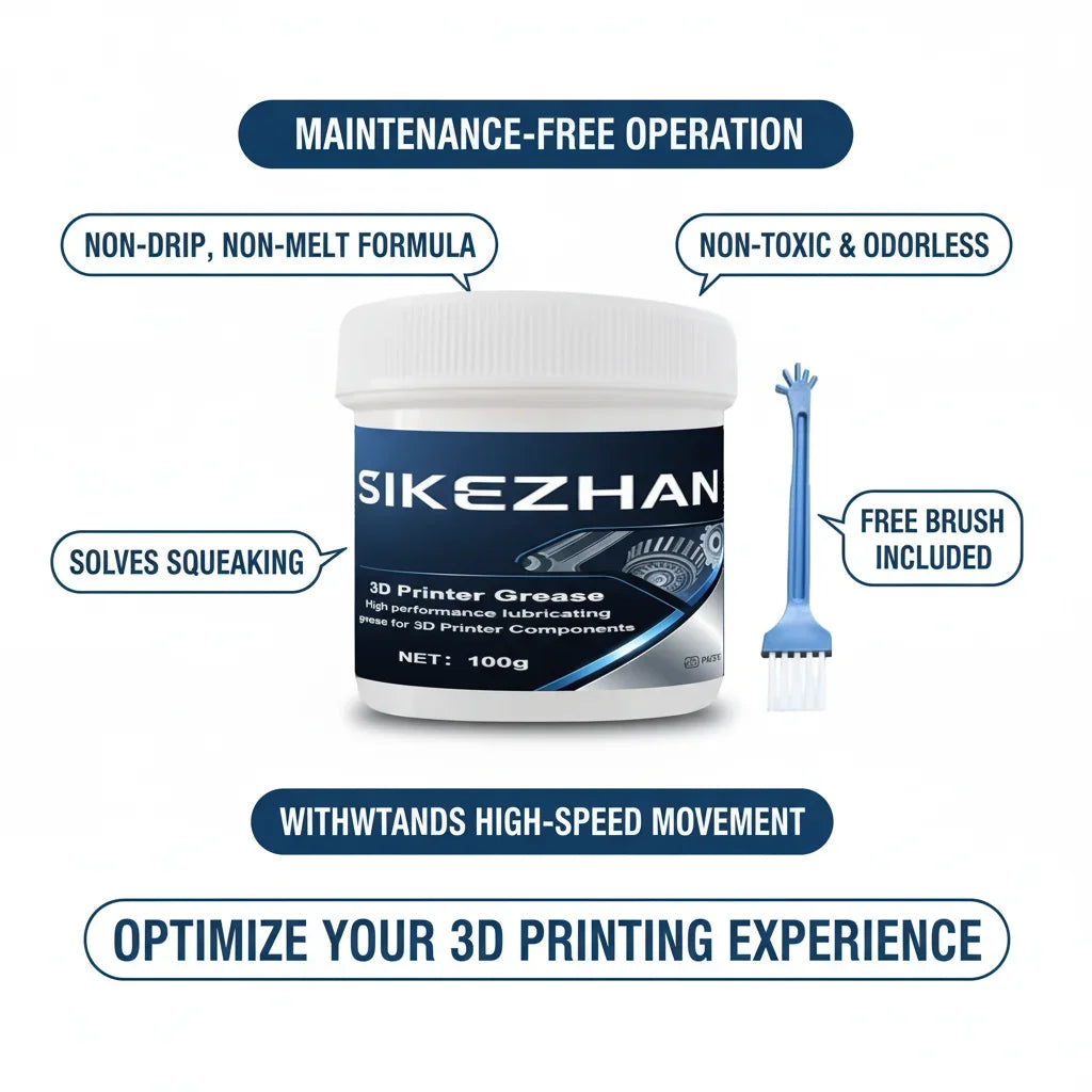 3D Printer Lubricant High-Speed Lithium Grease for Lead Screws Linear Rails Reduce Noise Friction Wear Smooth 3D Print Parts CNC Oasis Select