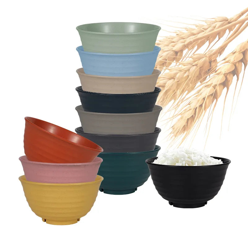 6pcs Unbreakable Cereal Bowl Set - 24oz PP Plastic Bowls for Soup/Rice/Cereal/Salad - Lightweight Tableware for Home, Camping Oasis Select