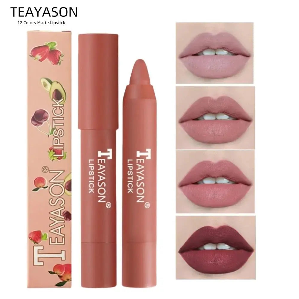 TEAYASON Velvet Matte Lip Crayon – Long-Lasting High Pigment