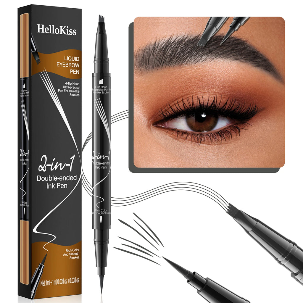 Hello Kiss 4-Point Microblading Eyebrow Pen – Waterproof