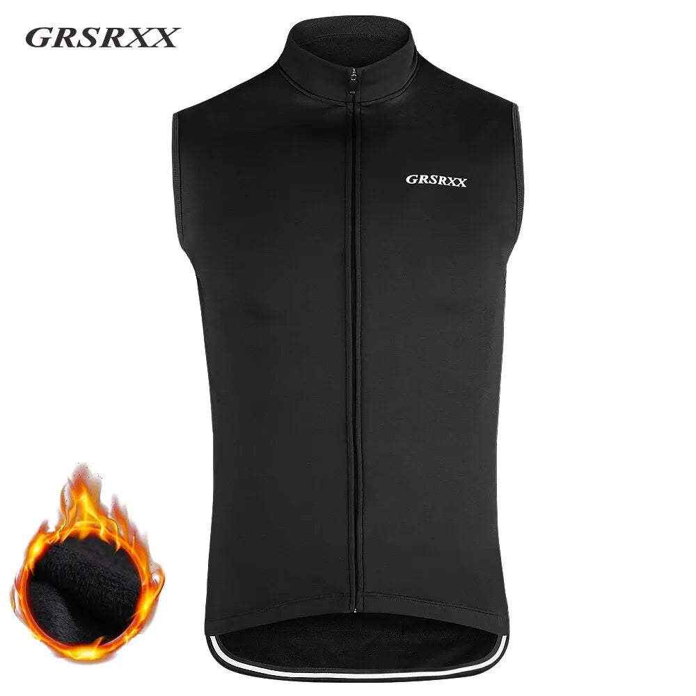 GRSRXX Winter Thermal Cycling Jacket MTB Bike Coat Bicycle Clothing Sleeveless Cycling Jerseys Ciclismo Jackets Men Women Oasis Select 01 L