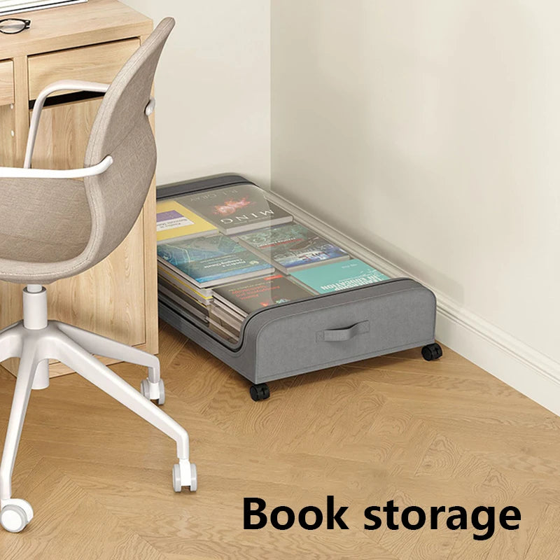 Underground Storage Boxes Bedroom Sliding Containing Box Large Clear Dust-proof Storage Bin Clothing Organizer with Lid Boxes Oasis Select