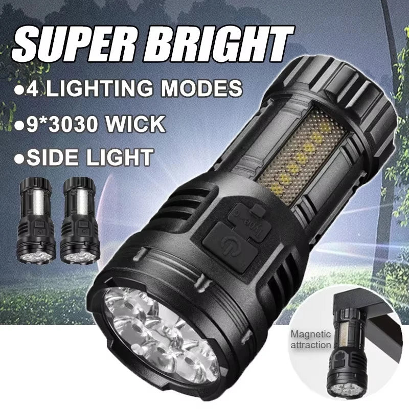 Mini LED Flashlight Super Bright With COB Side Light Rechargeable Handheld Flashlight For Outdoor Emergency Light For Camping Oasis Select