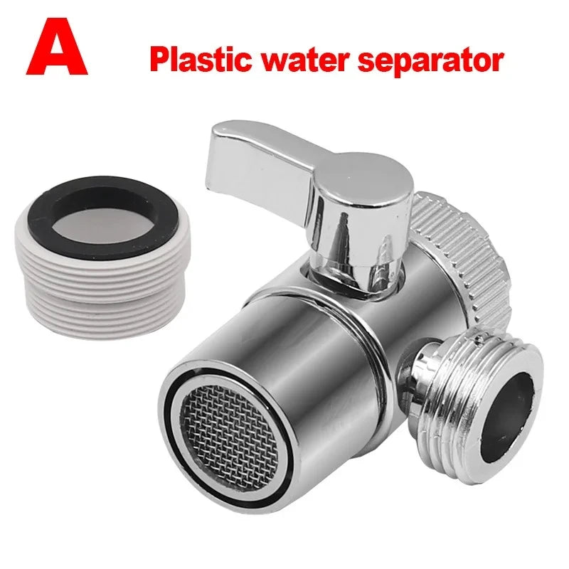 Kitchen Switch Faucet Adapter Sink Water Tap Splitter Diverter Valve Shower Toilet Bidet Tap Connector Bathroom Accessories Oasis Select Plastic
