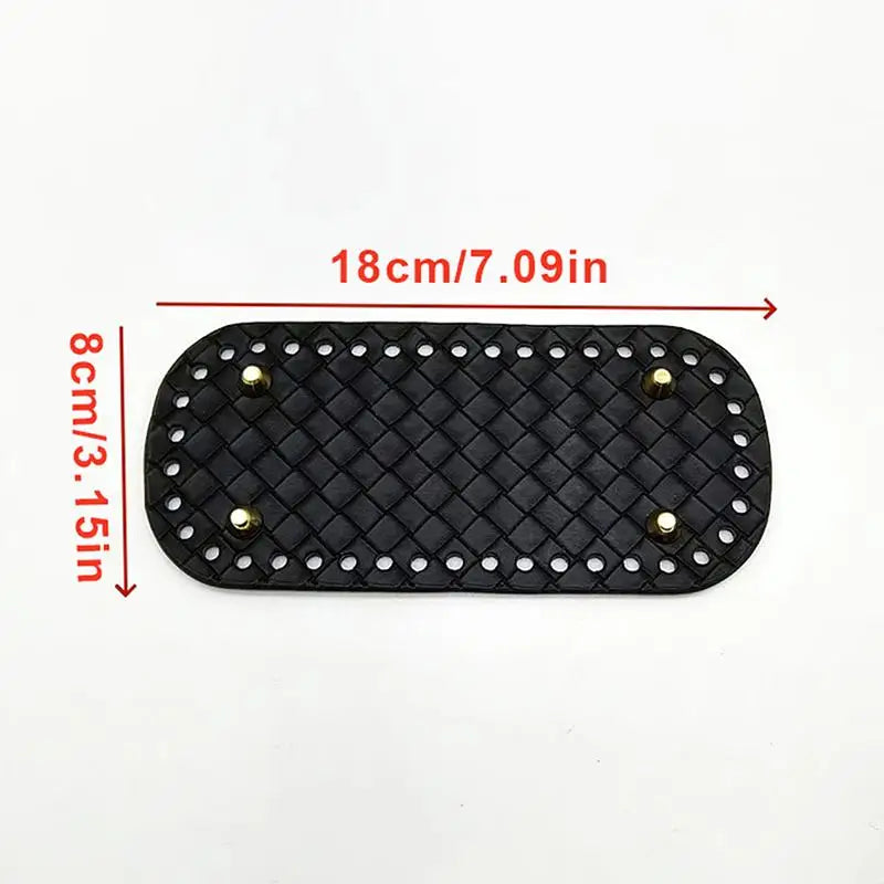 Woven Leather Bag Base 18x8cm | DIY Crochet Purse Bottom Leather Bag Base Oasis Select