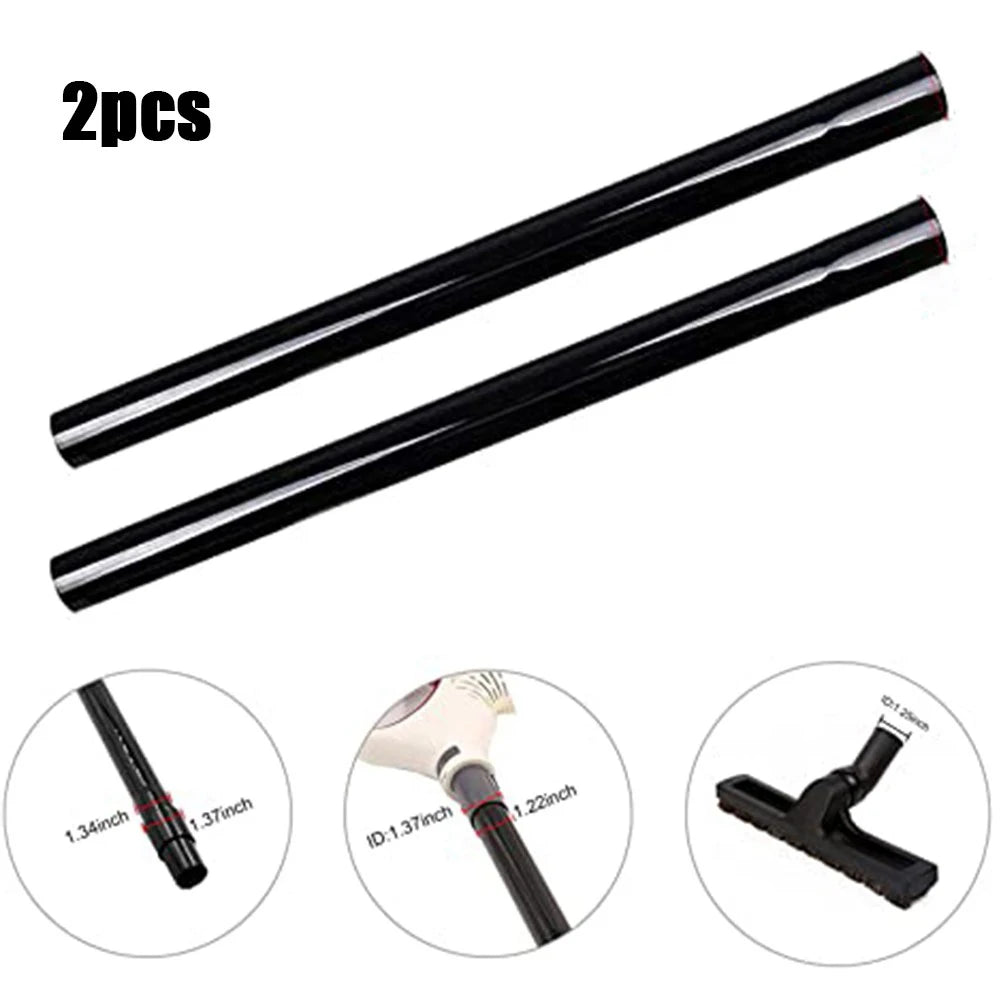 2pcs Vacuum Cleaner 35mm Diameter Extension Tube Suction Tube Plastic Black Wet Dry Vacuum Cleaner Extension Rod Oasis Select