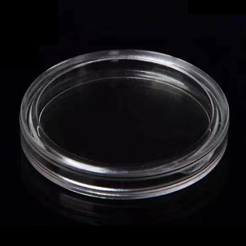 100PCS Coin Capsules Storage Holder Clear Plastic Case with 40mm Inner Diameter for Coin Collection Protection Oasis Select