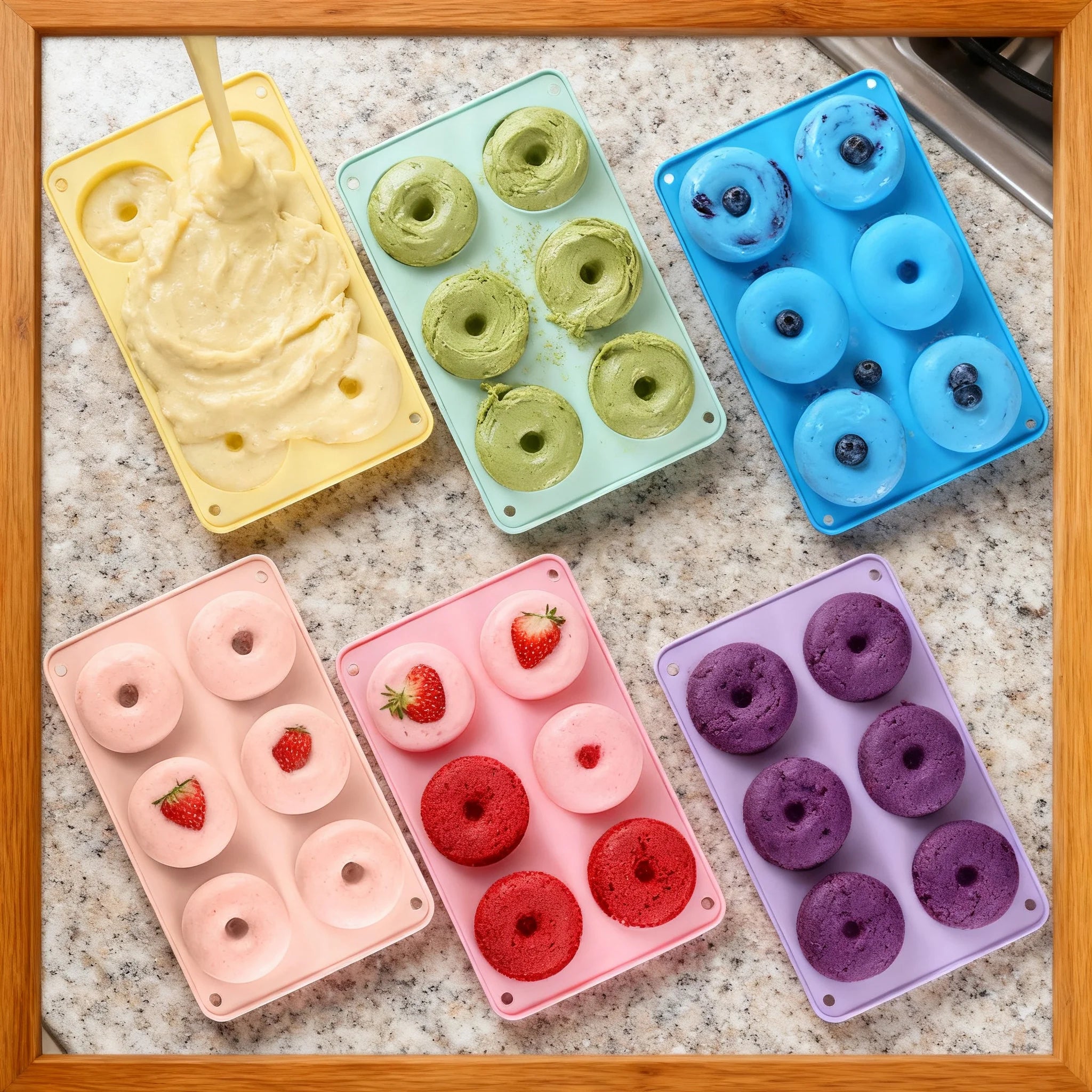 6-Cavity Silicone Donut Mold – Non-Stick Cake & Baking Pan
