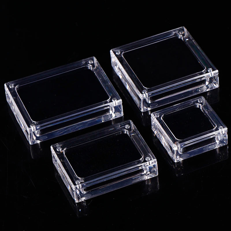 1PC Acrylic Jewelry Display Box Transparent Multi-Function Magnetic Lid Jewelry Storage Packaging Box Oasis Select