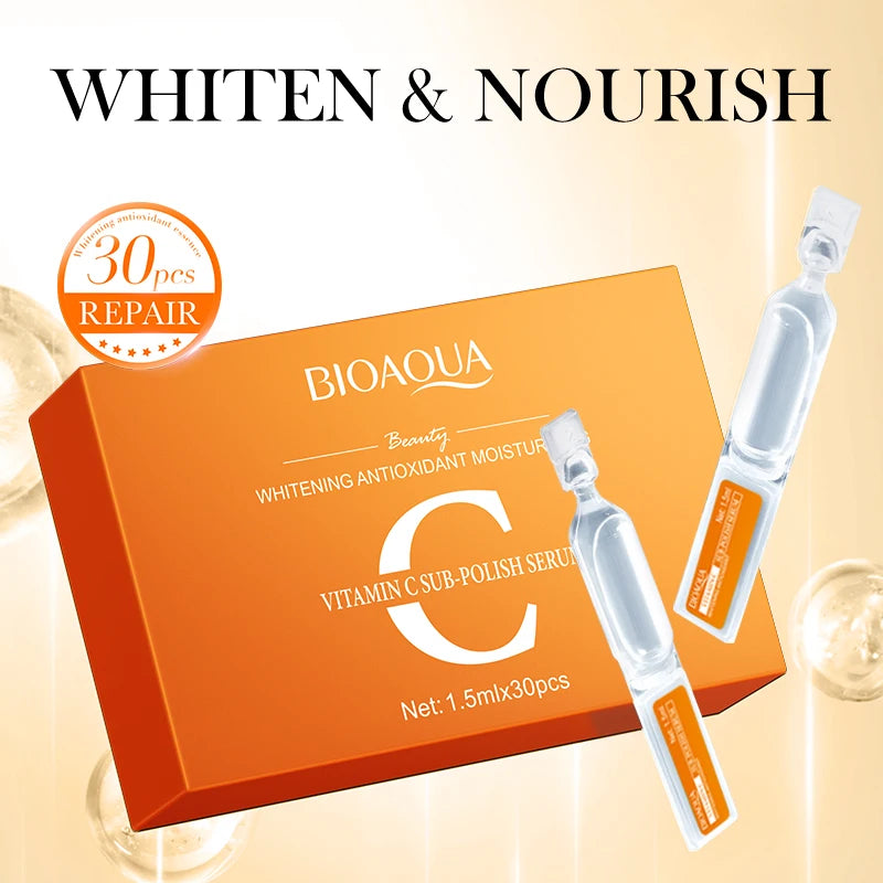 BIOAQUA Vitamin C & Hyaluronic Acid Face Serum – 30 Ampoules