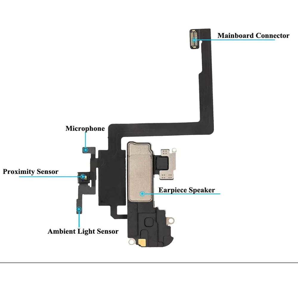 iPhone X–12 Pro Max Ear Speaker Flex Cable | Sensor & Mic