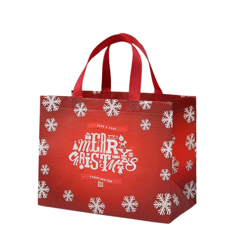Christmas Gift Bags | Santa Elk Snowman Non-Woven Tote