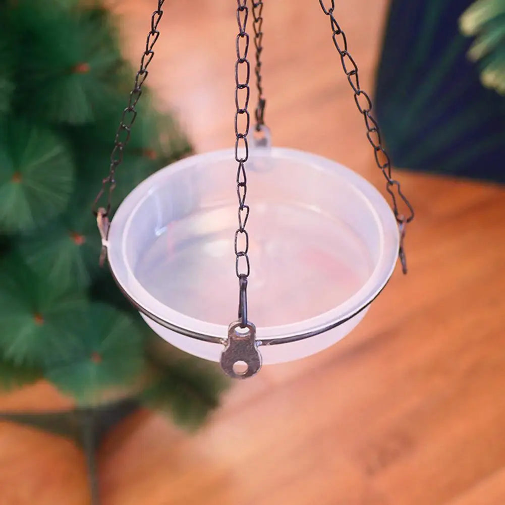 Bird Feeding Dish Tray Platform Feeder Bird Water Bowl Hanging Bird Bath Outdoor Outside Patio Parrot Tree Garden Courtyard Oasis Select
