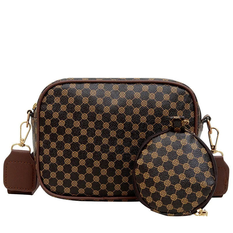 Vintage PU Leather Handbag – Women's Crossbody Shoulder Tote