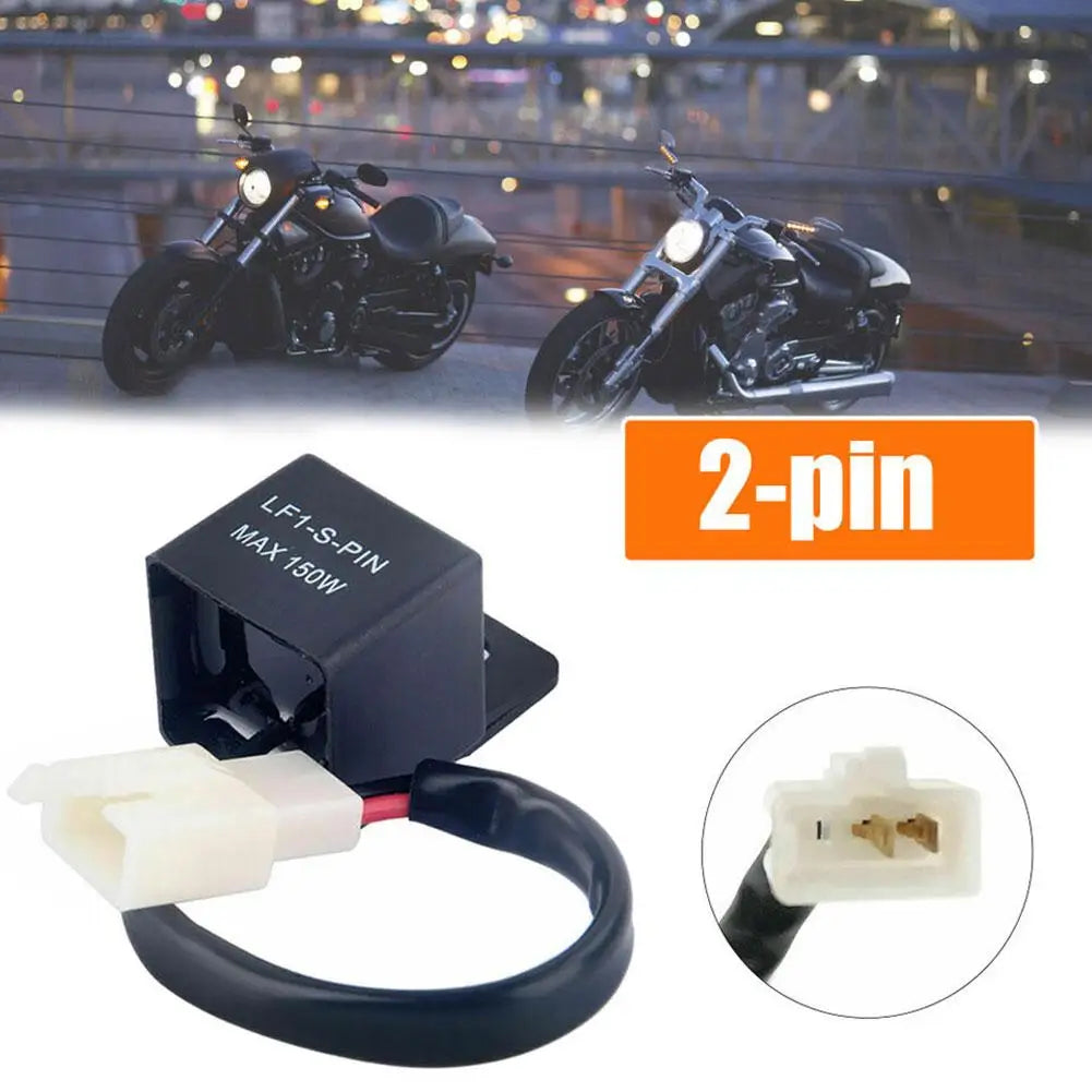 Motorcycle Motor Turn Signal Bulb Hyper Flash For Honda Kawasaki Suzuki Yamaha 12A 2Pin Electronic LED Flasher Relay Oasis Select