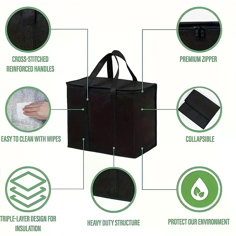 Foldable Aluminum Foil Insulated Thermal Cooler Bag | Waterproof Insulated Cooler Bag Oasis Select
