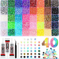 40-Grid Multicolor Flatback Rhinestone Nail Art Kit – 34,000 Gems