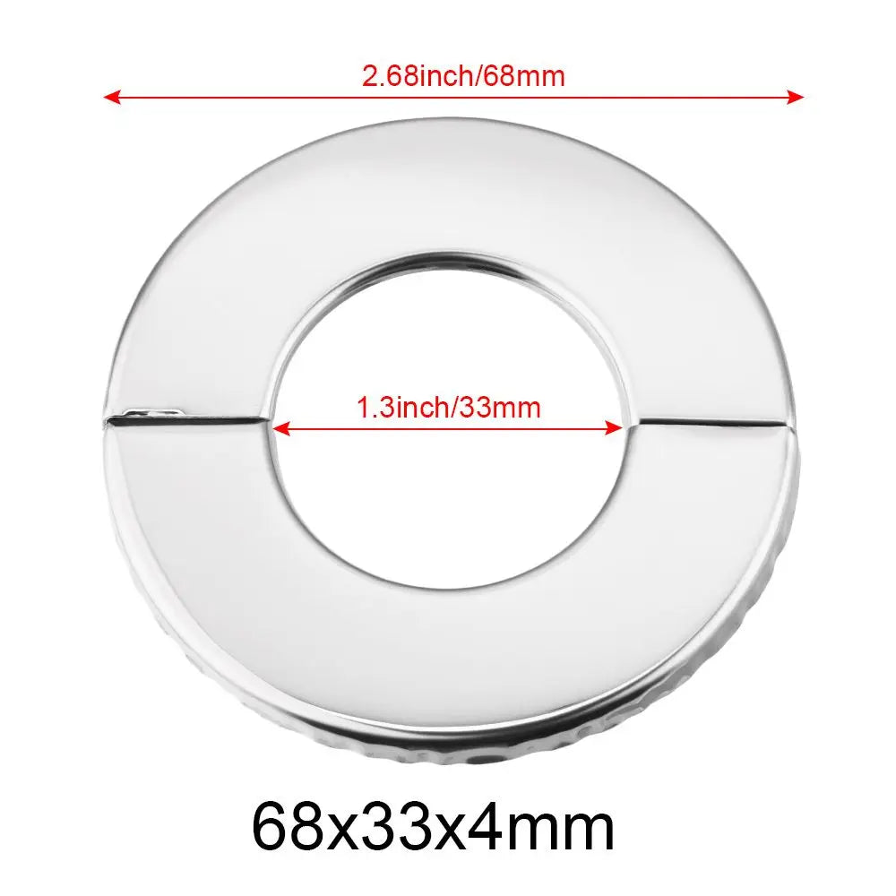 1Pcs Stainless Steel Water Pipe Wall Covers Self-Adhesive Shower Faucet Decorative Cover Chrome Finish Bathroom Accessories Oasis Select 68x33x4mm