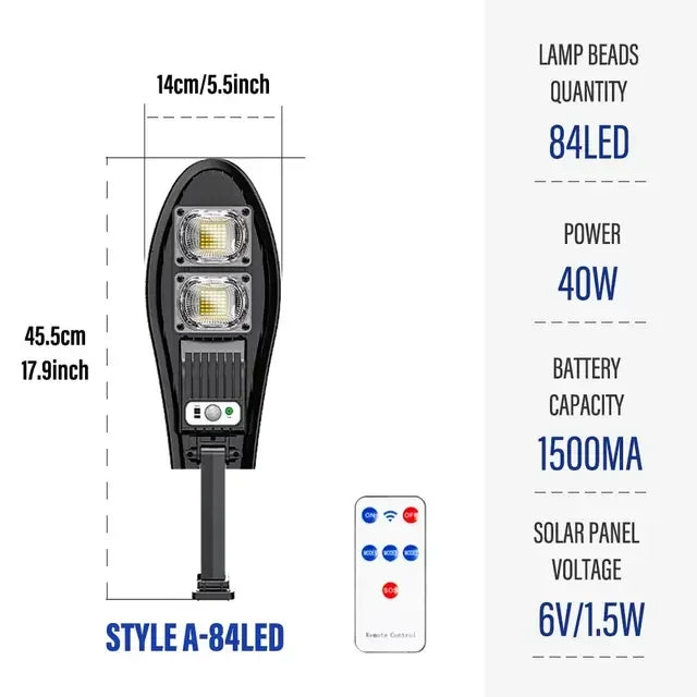 Outdoor LED Solar Lights Garden Street Light With Motion Sensor and Remote Control Waterproof Wall Light for Garage Floodlight Oasis Select W777B