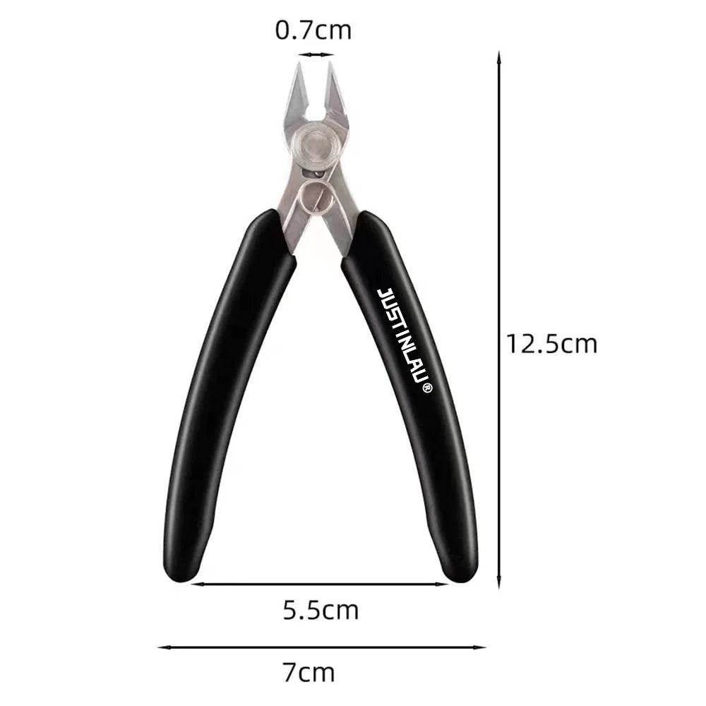 Universal Stainless Steel Pliers DIY Electronic Diagonal Side Cutting Nippers Wire Cable Cutter 3D Printer Parts Hand Tools Oasis Select Black
