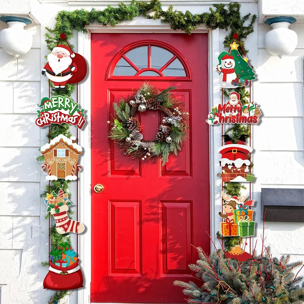 Christmas Decorations Party Door Decorations Santa Claus Door Decorations Banners Pendants Party Supplies Oasis Select