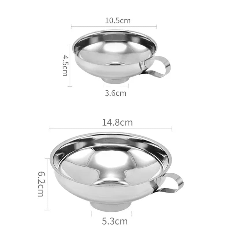 Stainless Steel Wide Mouth Funnel Canning Funnel Cup Jam Salad Dressing Hopper Filter For Jar Canned Filteroil Wine Water Spices Oasis Select