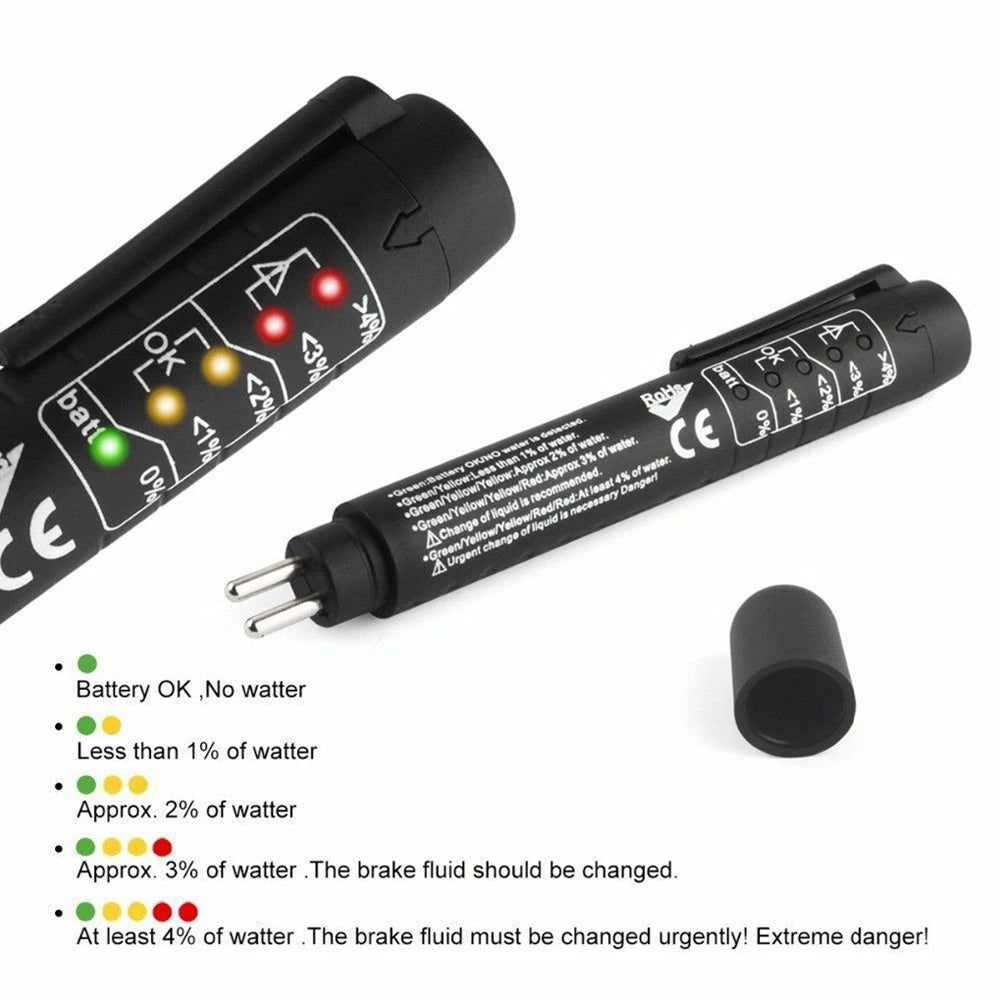 5-LED Brake Fluid Tester Pen – DOT3/DOT4/DOT5 Oil Quality Check Brake Fluid Tester Oasis Select