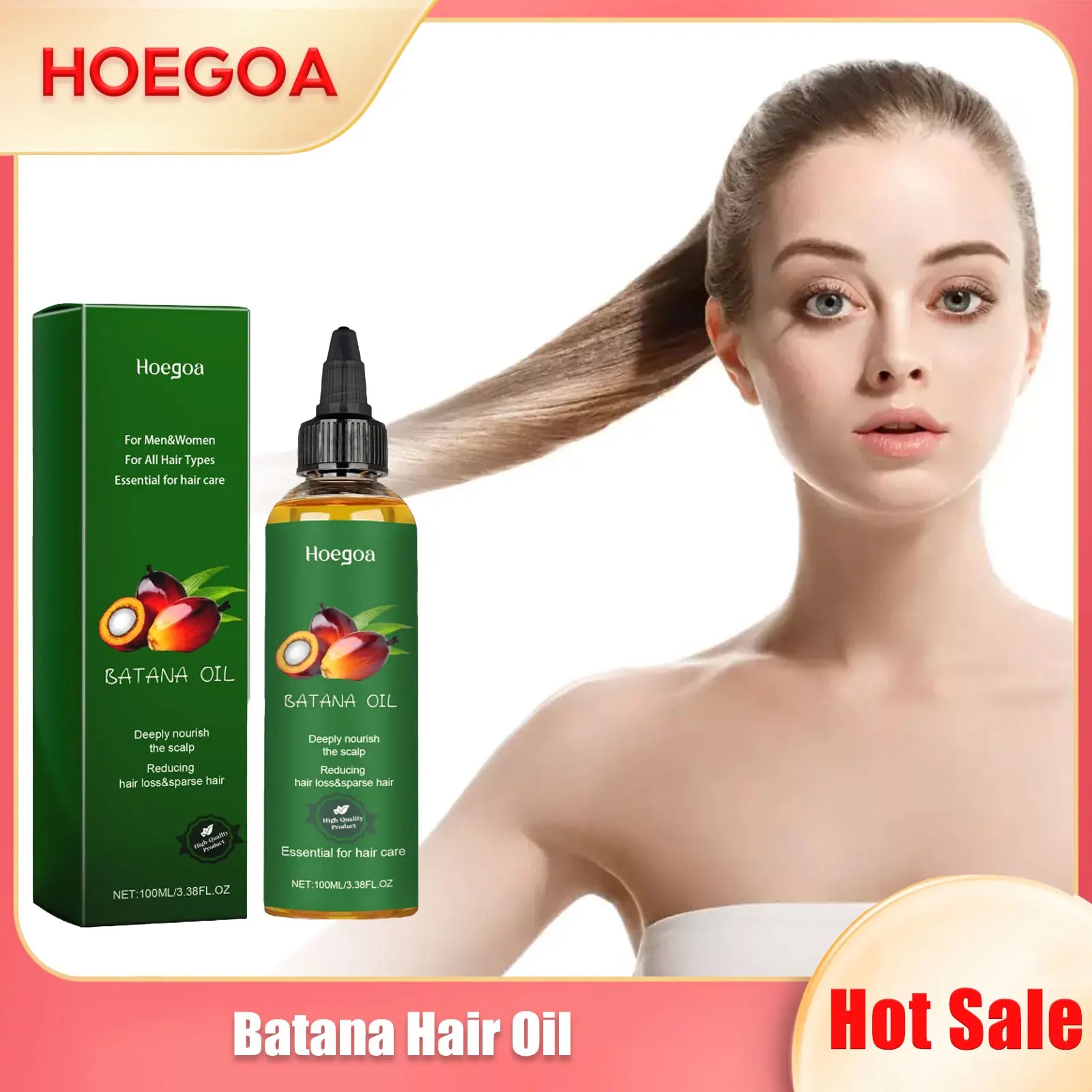 Batana Hair Oil Repairing Damage Strengthening Massage Nourishment Reduce Loss Improve Dryness Scalp T-reatment Hair Growth Oils Oasis Select 100ml Boxed