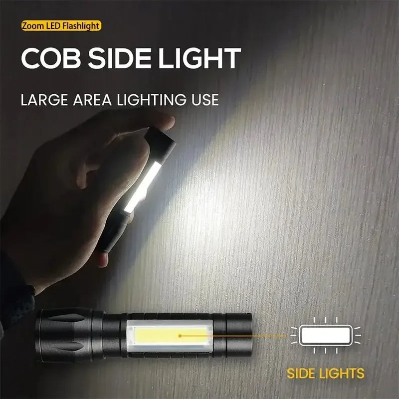 High Power Led Flashlight Portable Rechargeable Spotlights Camping Outdoor Light Lanterna Fishing Lamp Long Lasting Lamps Mini Oasis Select