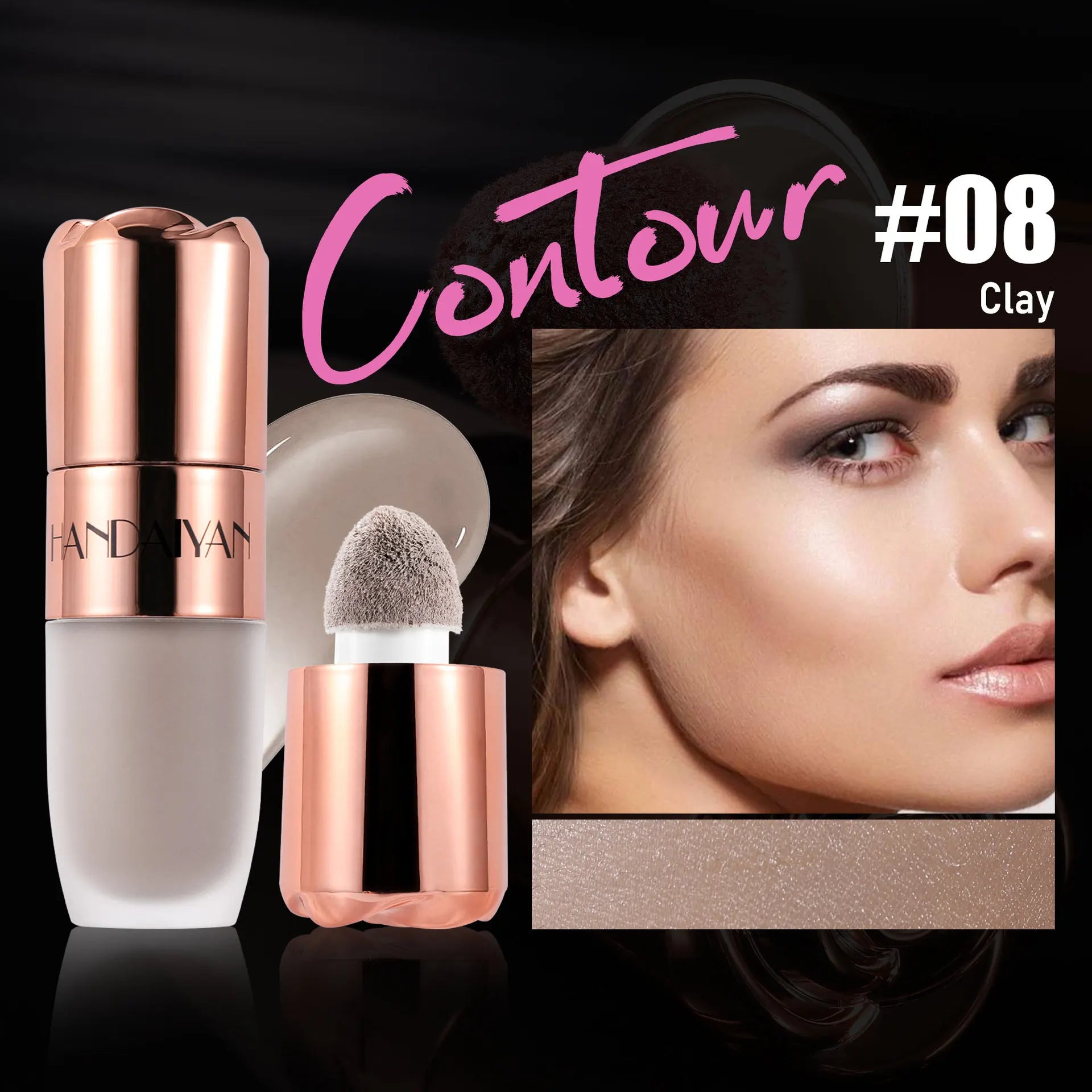 Handaiyan Rose Glow Liquid Highlighter Stick | 3D Contour