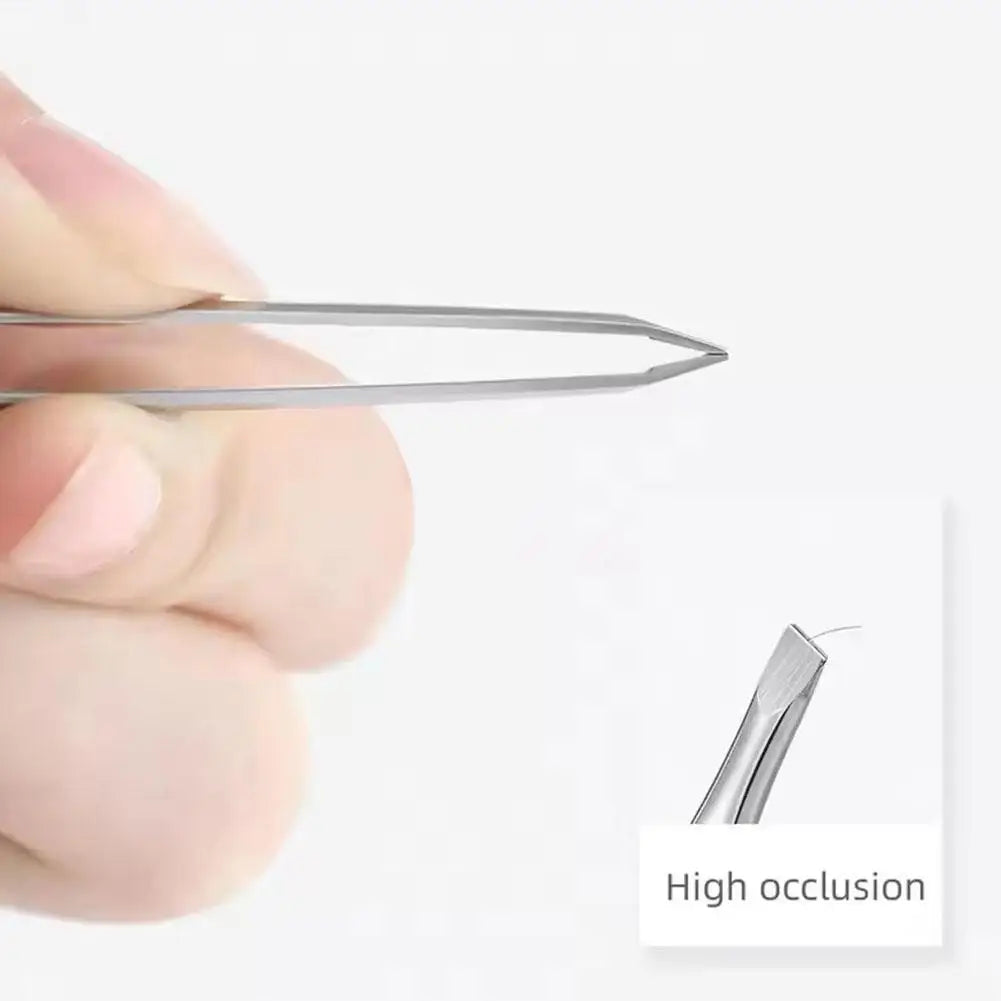 SADOER Stainless Steel Eyebrow Tweezers – Flat & Slant Tip Eyebrow Tweezers Oasis Select