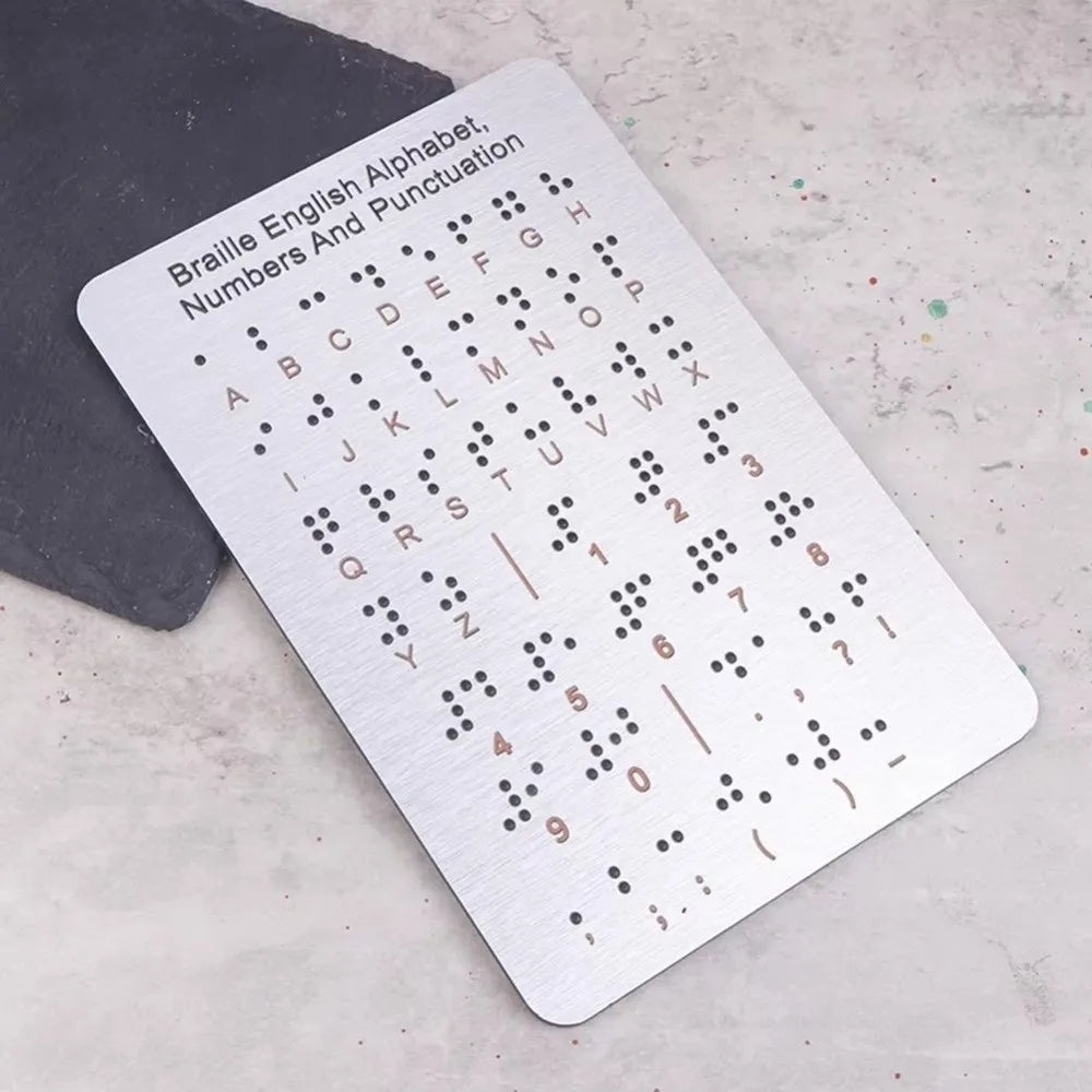 Aluminum Braille Alphabet Board Efficient Professional Braille Learning Board with Raised Dots Educational Braille Practice Tool Oasis Select