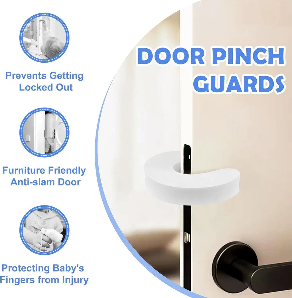 6/12 PCS Foam Door Finger Pinch Guard – Soft Cushion for Top Edge of Door Finger Pet Safety Slam Buffer Prevents Hand Injuries Oasis Select