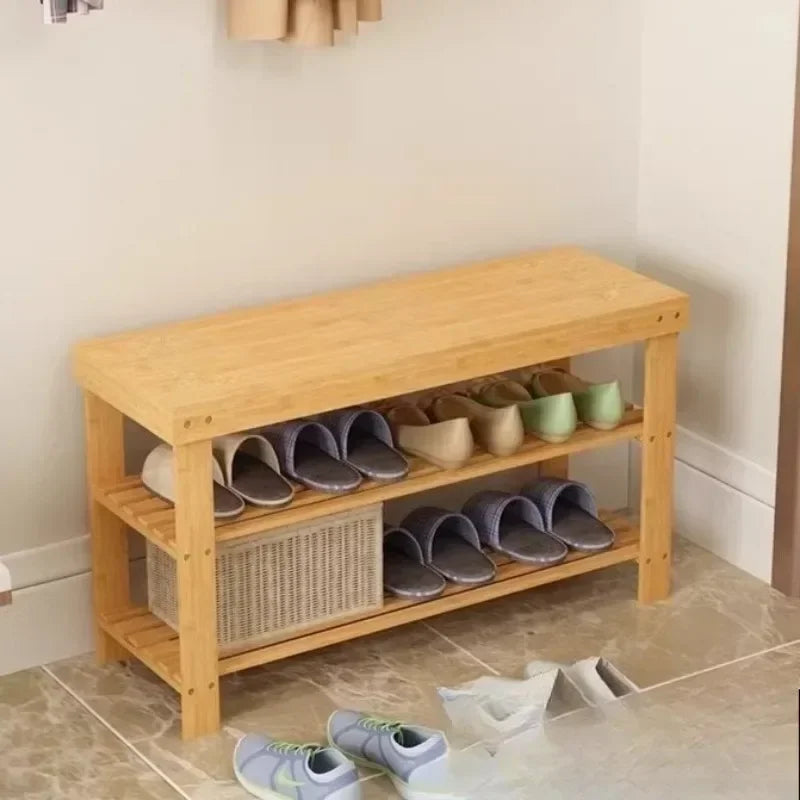 Shoe changing stool household door shoe cabinet seat stool integrated seated small stool wear shoe stool soft bag shoe rack Oasis Select