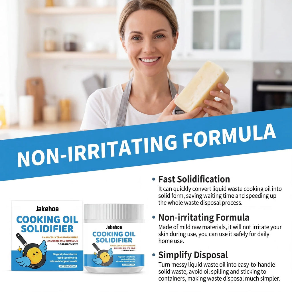 Cooking Oil Solidifier Powder Prevents Clogged Drains Turns Used Fryer Oil Into Solid Disposal For Home Restaurant Eco Cleaning Oasis Select