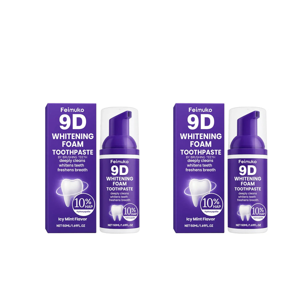 FEIMUKO 9D Whitening Mousse Toothpaste – Plaque & Stain Removal Whitening Mousse Toothpaste Oasis Select 2pcs
