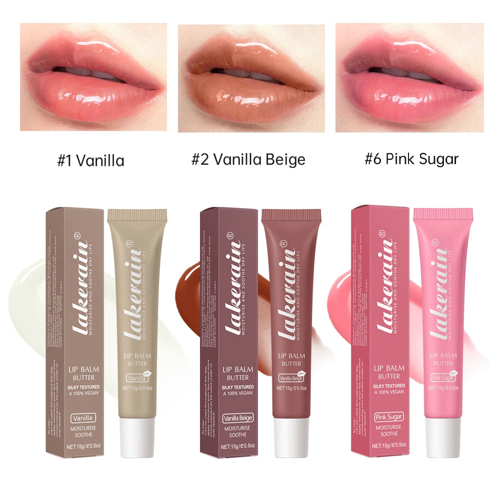 3-Pack Crystal Butter Lip Gloss Oil & Tinted Balm Set