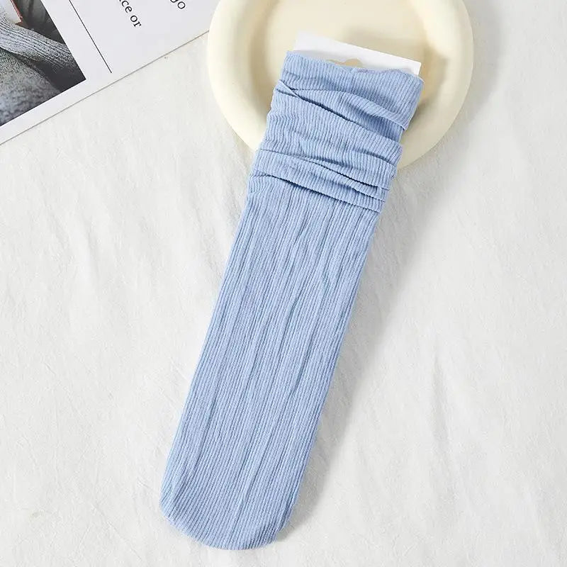 Women's Colorful Cotton Slouch Socks – Breathable Summer Crew