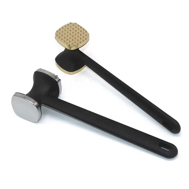 Stainless Steel Double Sided Meat Tenderizer Hammer, Kitchen Tool for Beef Steak, Pork Chop & Chicken, Meat Mallet with Spikes Oasis Select