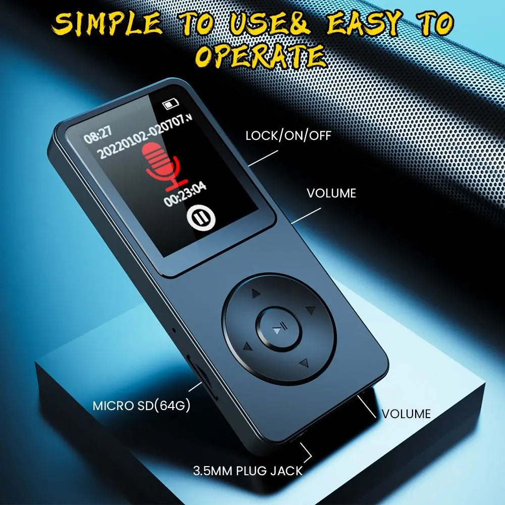 MP3 Player Type-C 32GHiFi Lossless Music Player Student Walkman Swimming Running Riding Built-in Speaker Support FM Radio E-Book Oasis Select