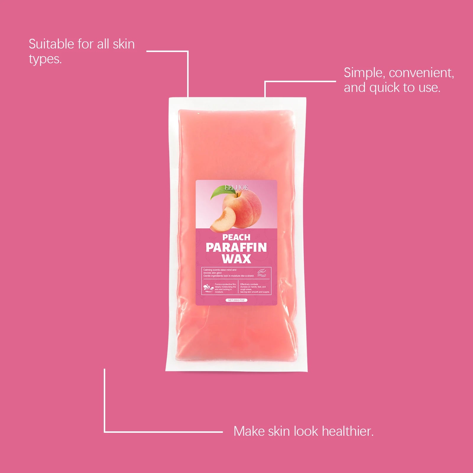 Eelhoe Peach Paraffin Hand & Foot Wax Mask – Moisturizing Spa Paraffin Hand Wax Mask Oasis Select