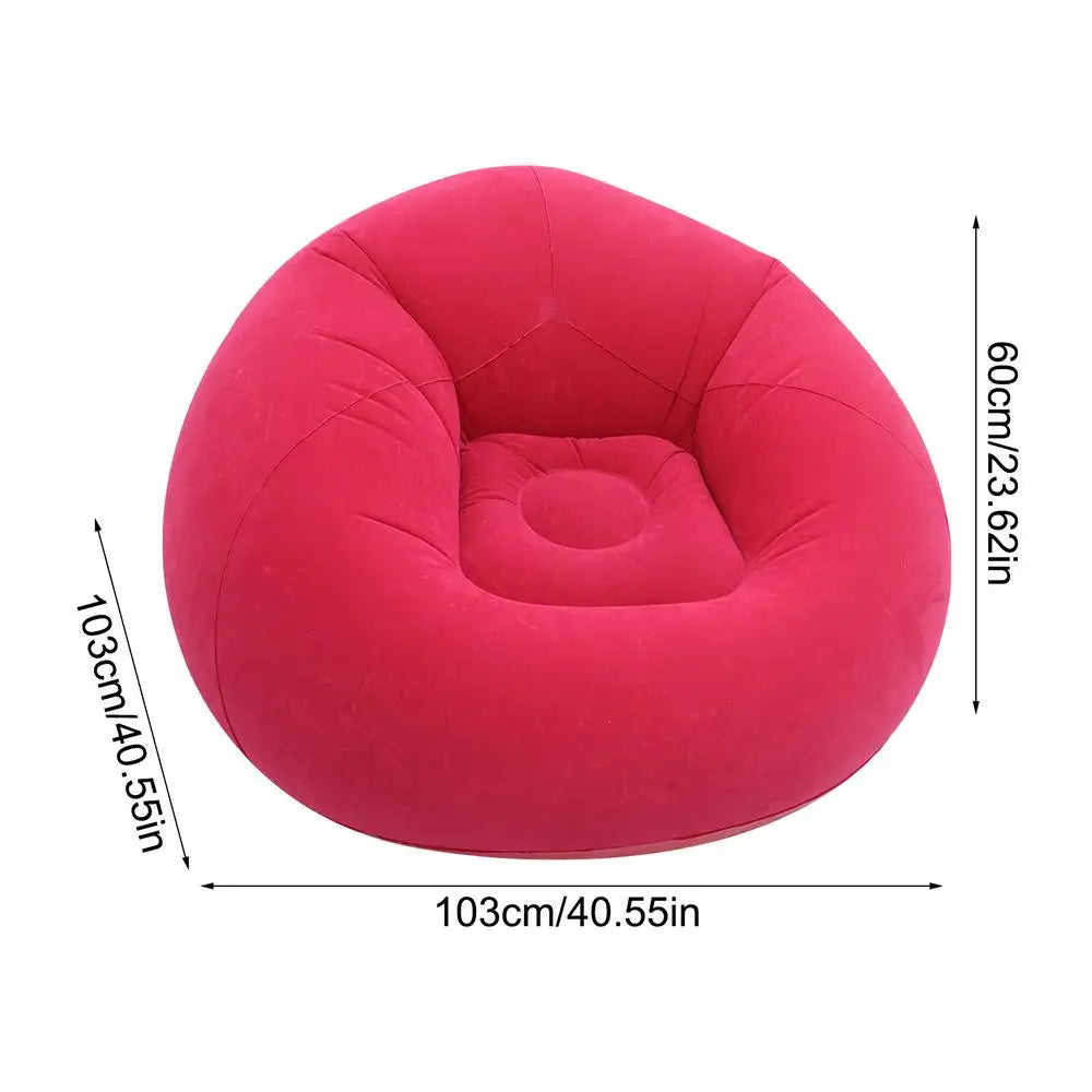 Inflatable Lazy Sofa Folding Portable Pvc Inflatable Air Chair for Living Room Outdoor Camping Convenient Beach Lounge Chair