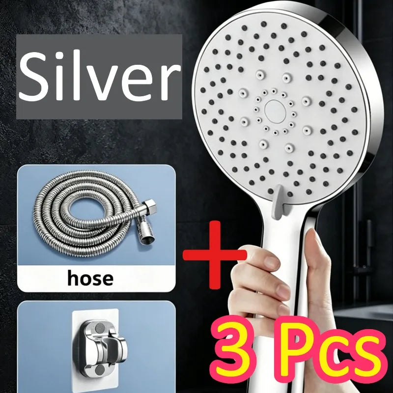 Shower Head Black Adjustable 5-Mode High Pressure Shower Head Bathroom Shower Kit with Large Water Outlet for Household Use Oasis Select Style C