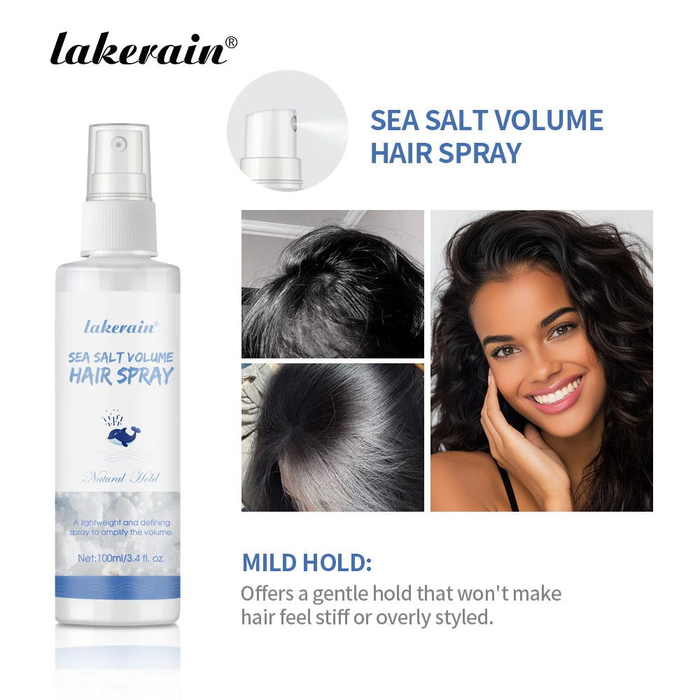 Lakerain Sea Salt Hair Spray – Volume, Waves & Anti-Frizz Hair Styling Spray Oasis Select 100ml